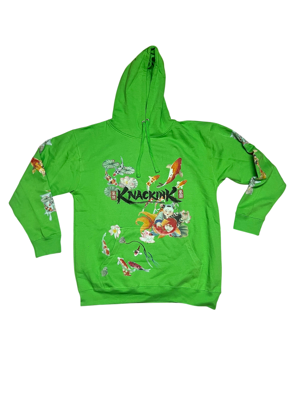 LOTUS GREEN KOI HOODIE | FIRST BLOOM EDITION